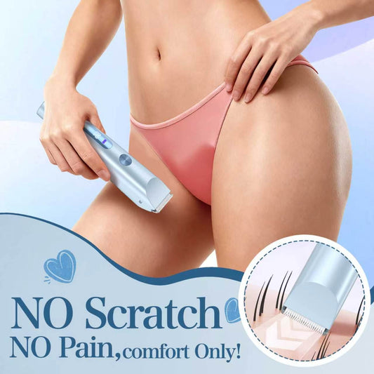 Blue bikini trimmer for gentle personal grooming